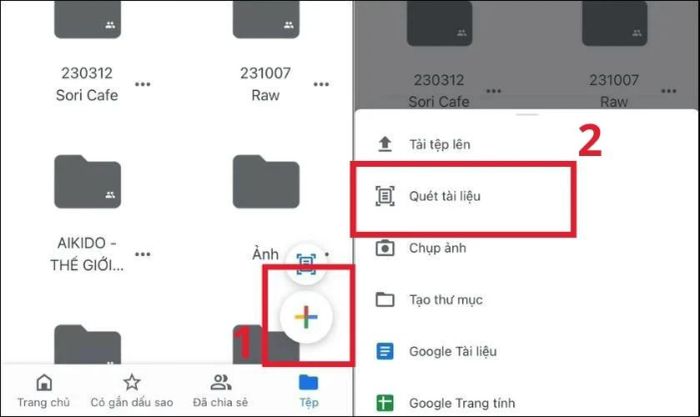 Quét tài liệu ngay trên Google Drive