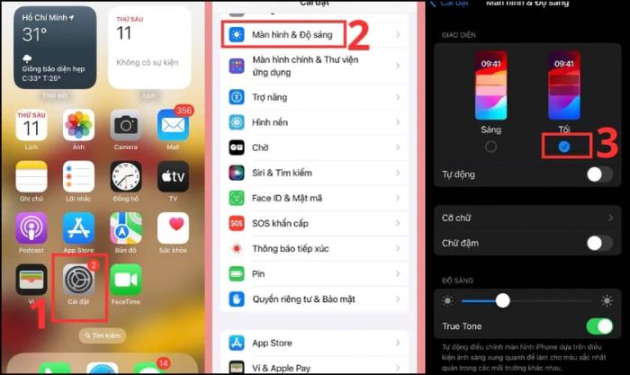 Hướng dẫn kích hoạt chế độ màn hình tối