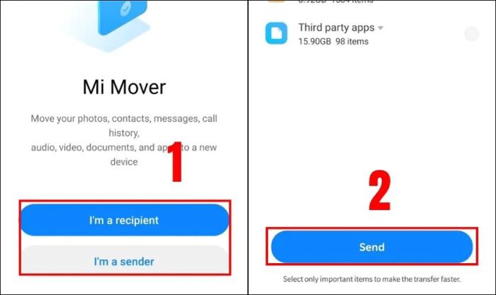 Cách thức chuyển dữ liệu Xiaomi sang Xiaomi với Mi Mover