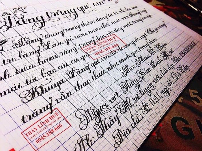 Beautiful handwriting practice center in Dong Da & Tay Ho, led by teacher Linh Hue, located in Hanoi, photo 1