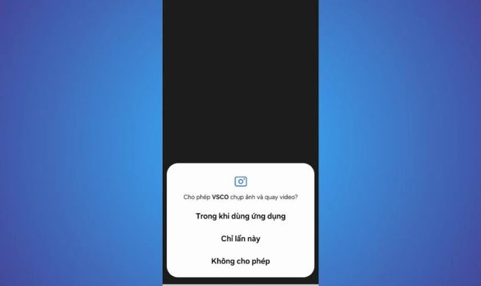 Cấp quyền truy cập vào camera và thư viện ảnh