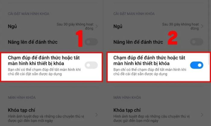 Kích hoạt tính năng Chạm đúp để đánh thức hoặc tắt màn hình khi thiết bị khóa để bắt đầu sử dụng tính năng này