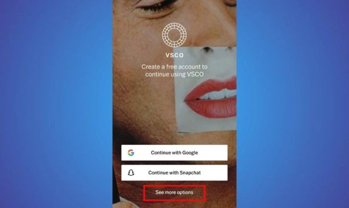 Cách đăng nhập vào VSCO bằng Facebook