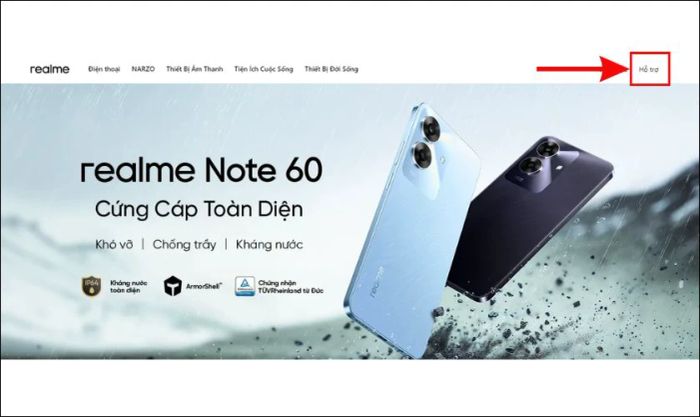Kiểm tra IMEI thông qua trang web chính thức của Realme