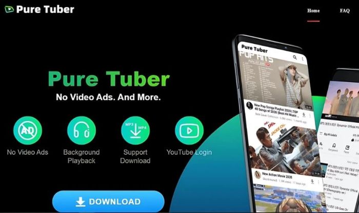 Ứng dụng Pure Tuber