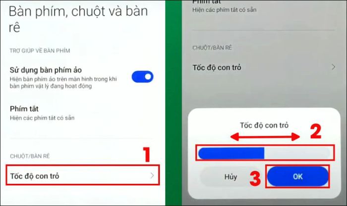 Tùy chỉnh độ nhạy bàn phím Xiaomi theo nhu cầu và xác nhận bằng OK