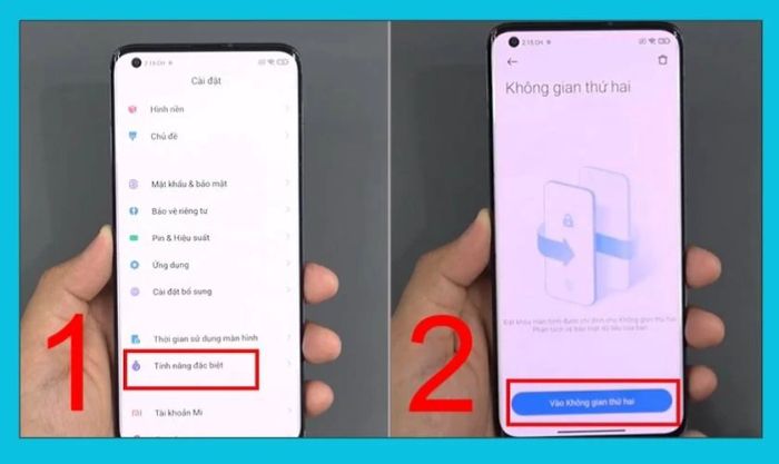 Hướng dẫn xoá không gian thứ 2 trên Realme