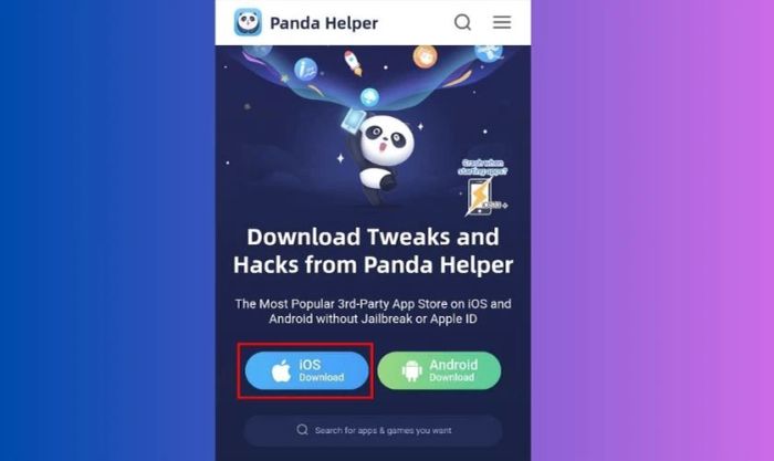 Tải và cài đặt ứng dụng Panda Helper
