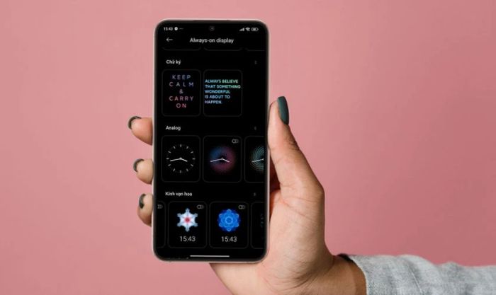 Chức năng hiển thị đồng hồ khi màn hình khóa trên Xiaomi