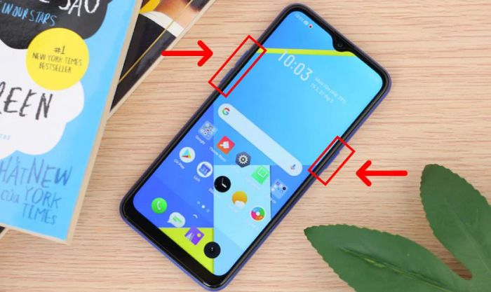 Phương pháp tắt nguồn điện thoại Realme bằng phím vật lý