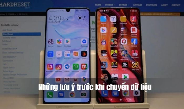 Các điểm cần lưu ý trước khi chuyển dữ liệu Xiaomi giữa các thiết bị
