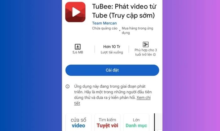 Tubee là một ứng dụng xem video thay thế YouTube Vanced đáng cân nhắc