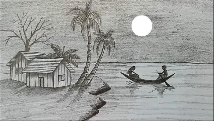 Mẫu tranh vẽ quê hương đẹp và ý nghĩa