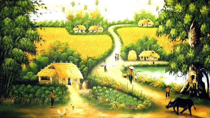 Mẫu hình ảnh vẽ tranh quê hương đẹp và ý nghĩa