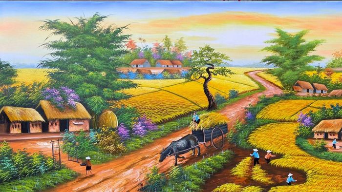 Hình ảnh vẽ tranh quê hương chất lượng 4k sắc nét