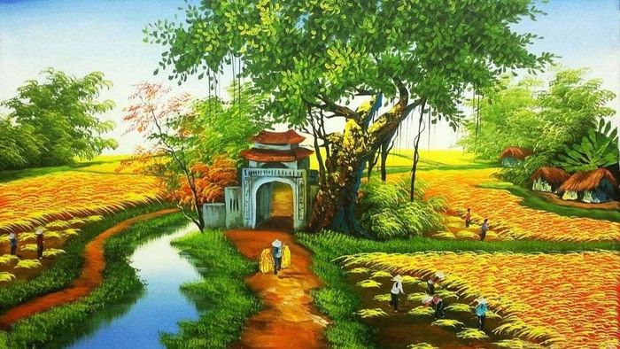 Hình ảnh vẽ tranh quê hương mới nhất, độc đáo và ấn tượng