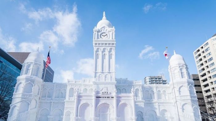 Sapporo Snow Festival featuring massive ice sculptures
