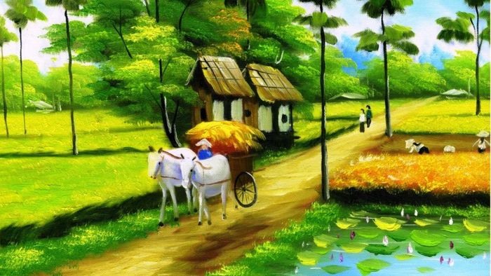Hình ảnh vẽ tranh quê hương mới nhất, độc đáo và ấn tượng