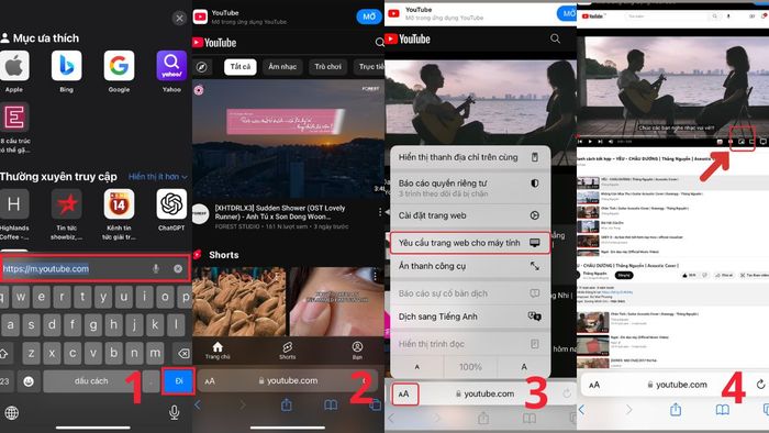 Hướng dẫn cách xem YouTube ngoài màn hình iPhone bằng trình duyệt Safari