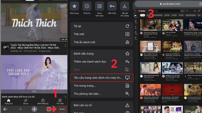 Hướng dẫn cách xem video YouTube ngoài màn hình iPhone bằng Chrome - Bước 2