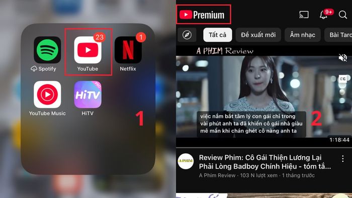 Hướng dẫn chi tiết cách xem YouTube ngoài màn hình iPhone - Bước 1