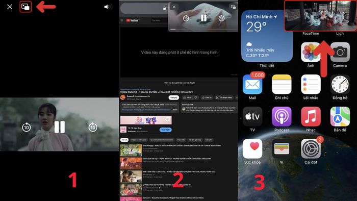 Hướng dẫn cách xem video YouTube ngoài màn hình iPhone bằng Chrome - Bước 3