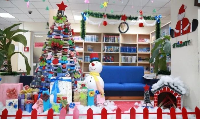 Trang trí góc chụp hình Noel với phong cách dễ thương