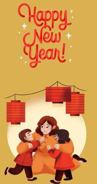 Hình nền gia đình chúc Tết đẹp và ấn tượng