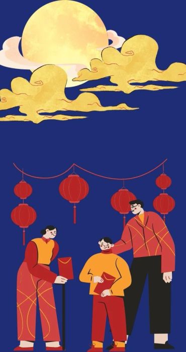 Trao lời chúc Tết và nhận phong bao lì xì đỏ may mắn