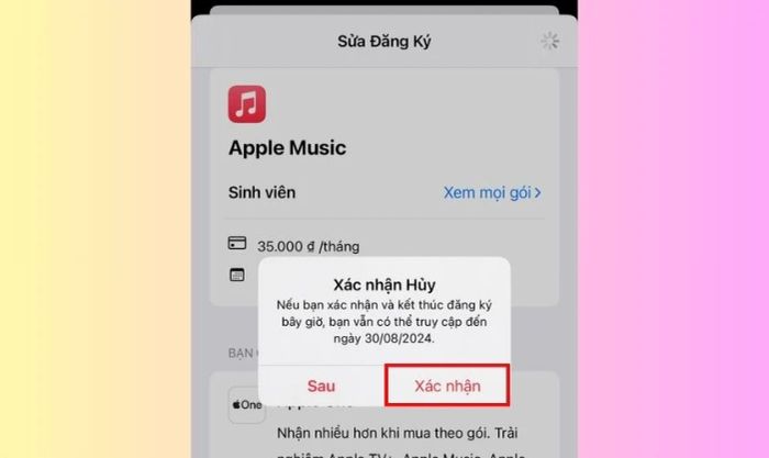 Cách hủy đăng ký Apple Music trên iPhone, iPad hoặc Vission Pro