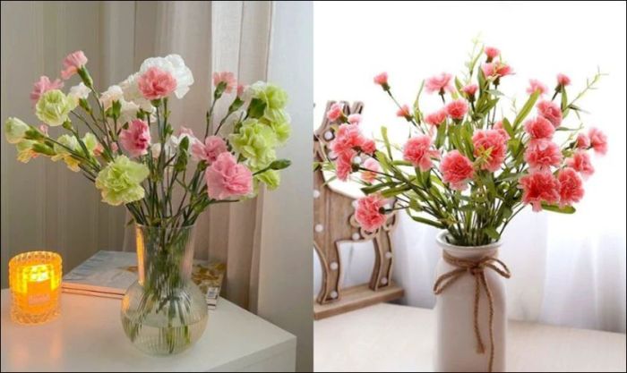 Mẫu cắm hoa cẩm chướng đón Tết