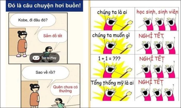 Meme Tết đang được yêu thích nhất hiện nay