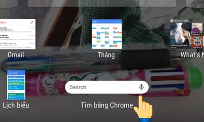 Đưa thanh Google lên màn hình chính giúp tối ưu hóa hiệu suất làm việc