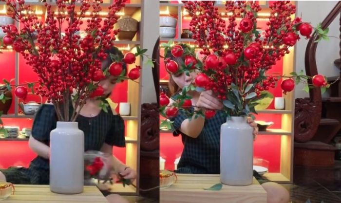Cắm lá giả hoặc kết hợp thêm loại hoa khác