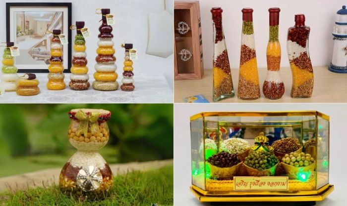 Có nhiều cách bày trí ngũ đậu cúng Thần Tài hợp phong thủy