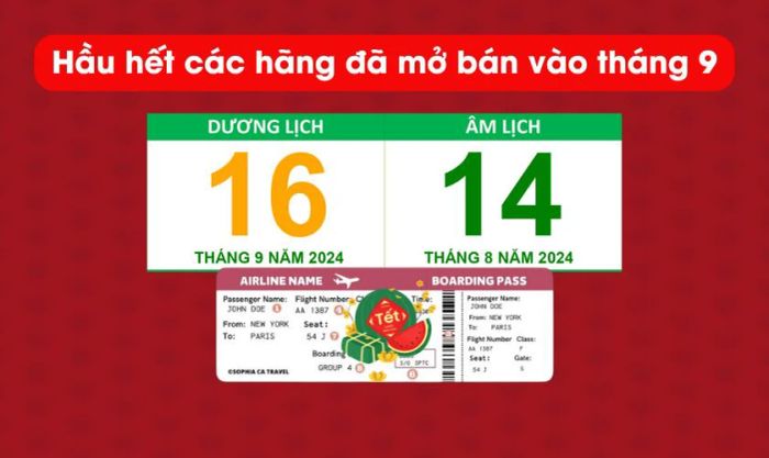 Vé máy bay Tết 2025 sẽ được bán vào thời điểm nào?