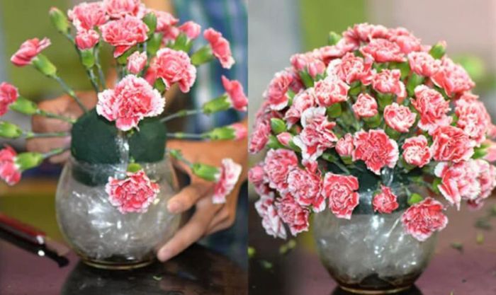Trang trí bình hoa đẹp mắt