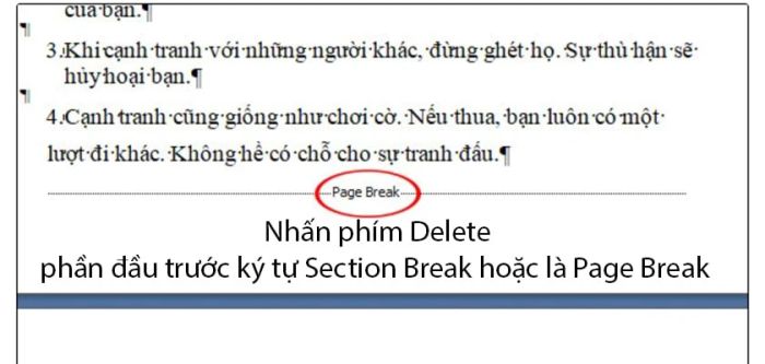 Những lưu ý khi thực hiện các cách xóa trang trong Word