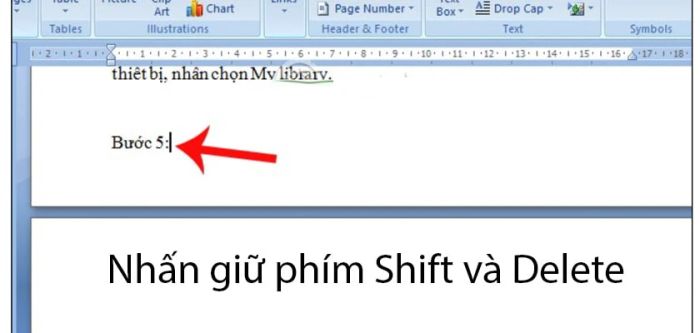 phương pháp xóa trang trong word (cách trực tiếp)