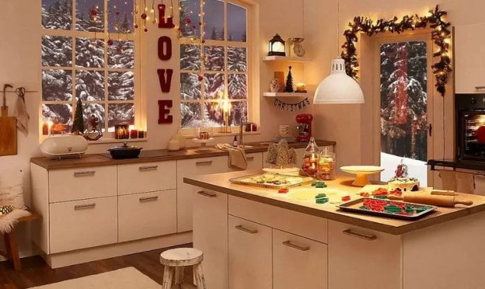 Trang trí phòng bếp với tông màu ấm áp