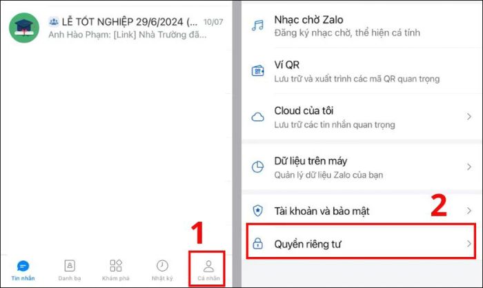 Hướng dẫn chặn xem khoảnh khắc Zalo mà người khác không biết