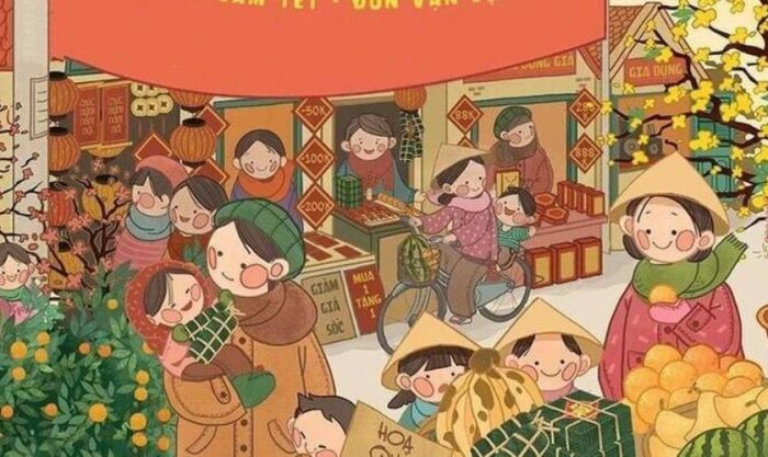 Cùng gia đình đi chợ Tết đầy ắp niềm vui
