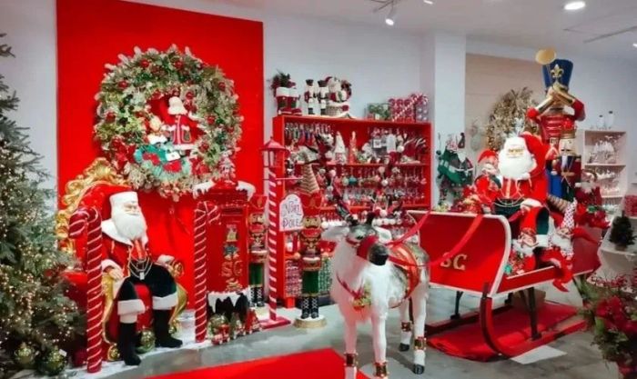 Trang trí Noel với tông đỏ rực rỡ