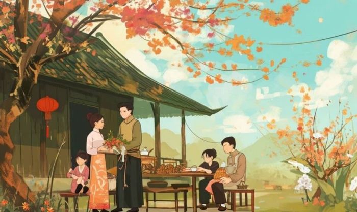 Cùng gia đình chuẩn bị mâm cơm ngày Tết