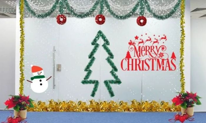 Trang trí góc chụp hình Noel đơn giản mà ấn tượng
