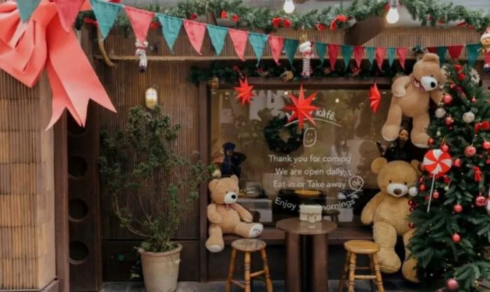Trang trí Noel cho quán cafe đẹp và ấn tượng