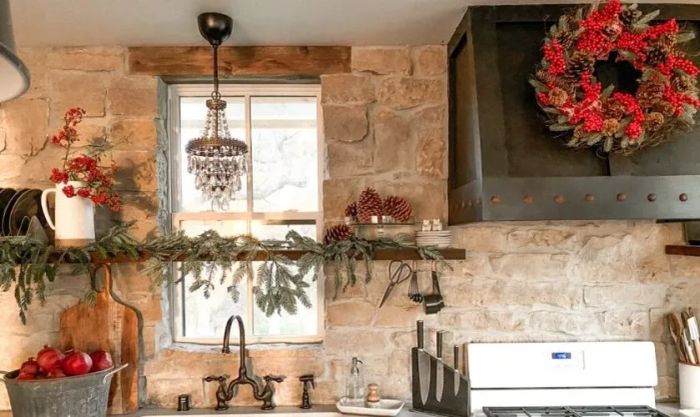 Trang trí phòng bếp với phong cách Noel
