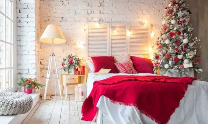 Trang trí phòng ngủ với tông màu đỏ rực rỡ