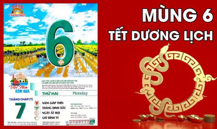 Mùng 6 Tết năm 2025 Dương lịch sẽ trùng vào ngày nào trong lịch Âm?