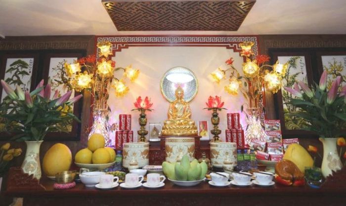 Cách trang trí bàn thờ ngày Tết chuẩn cổ truyền hoàn hảo